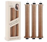 Overnight Heatless Hair Curler Blowout Rods Jumbo, Flexi Rods for Soft Heatless Curls, No Heat Overnight Sleeping Curls Styling Tools 3pcs Khaki