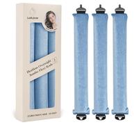 Overnight Heatless Hair Curler Blowout Rods Jumbo Satin Flexi Rods for Heatless Overnight Curls, Soft No-Heat Hair Styling Tools for All Hair Types, 3pcs Blue