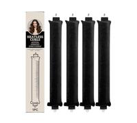 Overnight Heatless Hair Curler Blowout Rods Satin Fle-xi Rods for Heatless Overnight Jumbo Curls, No-Heat Styling Tools for All Hair Types, 4pcs Black