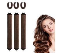 Overnight No Heat Hair Curls 3Pcs, for Long Medium Hair Overnight Heatless Jumbo Flexi Rods With Hook for Heatless Curlers Headband