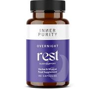 Overnight Rest Sleep Supplement with Lemon Balm Extract, Magnesium and More, Natural Vegan Sleep Support Supplement for Adults for Relaxation and Deep Restful Sleep, 90 Capsules