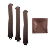 overnight satin heatless curling set No heating required, suitable for short hair - contain 3pcshair rods 1pcsHeadband Very soft silk hair curler (brown, Small)