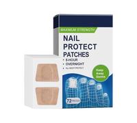 Overnight Toenail Repair Plasters, 72 Nail Patches, 8 Hours Night Care for Toenails, Moisturising for Brittle, Discoloured Nails