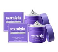 Overnight Toning Whip, Anti-Wrinkle Firming Body Lotion, Smooth & Tight Skin, Helps Target Loose Skin & Stretch Marks Removal on Belly, Thighs & Booty (2 Pieces)
