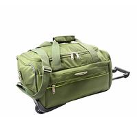 Overnight Wheeled Holdall Travel Duffle Mid Size Bag Weekend Luggage A405 Khaki Black (Khaki)