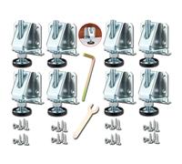 Overpassing 8 Pcs M10 Heavy Duty Adjustable Furniture Leveler, Furniture Leveling Feet With Locking Nuts, Stable Support, Suitable For Tables, Cabine