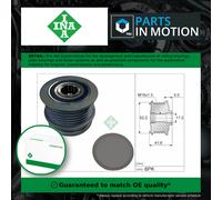 Overrunning Alternator Pulley 535036310 INA Clutch 04C903021A 04C903021B Quality