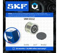 Overrunning Alternator Pulley fits AUDI A4 B8, B9 2.0D 2007 on Clutch SKF New