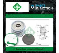 Overrunning Alternator Pulley fits AUDI Q2 GA 1.6D 2.0D 2016 on Clutch INA New