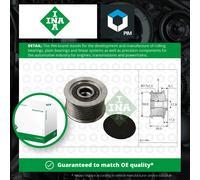 Overrunning Alternator Pulley fits MAZDA 6 GG, GH, GY 2.0D 02 to 10 Clutch INA