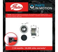 Gates OAP7189 Over Running Alternator Pulley