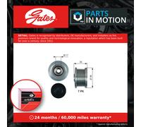 Overrunning Alternator Pulley fits TOYOTA LAND CRUISER J9, KDJ15 3.0D 2000 on