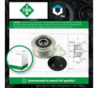 Overrunning Alternator Pulley fits OPEL MOKKA 76 1.7D 2012 on A17DTS Clutch INA