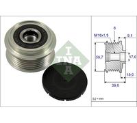 Overrunning Alternator Pulley fits VAUXHALL ASTRA G, H 1.7D 2000 on Clutch INA