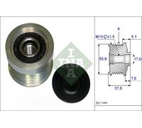 Overrunning Alternator Pulley fits VOLVO S60 Mk1 00 to 10 Clutch INA 30658085