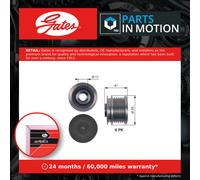 GATES OAP7115 Alternator Freewheel Clutch