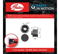 For Subaru Legacy Alternator Freewheel Clutch Gates OAP7136 Premium 2013-14