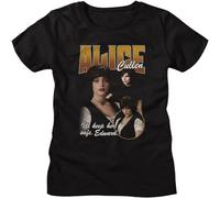 Overs Twilight T Shirt Alice Cullen Women's Short Sleeve T Shirt Vampire Movie Vintage Style Graphic Tees-M Black