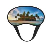 Overseas Islands Sleep Mask Soft Comfortable Eye Mask with Adjustable Strapblackout Eye Sleep Shade Cover for Women Girls Men Travel Yoga Nap Shift Work