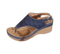 Overseas Trade Plus Size Summer Casual Beach Sandals European Style Heel Flip Flops Cool Thong Design Women's Footwear Womens Shoes Women Ladies 6 Womans Sandles