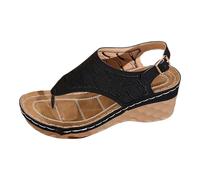 Overseas Trade Plus Size Summer Casual Beach Sandals European Style Heel Flip Flops Cool Thong Design Women's Footwear Womens Shoes Women Ladies 6 Womans Sandles
