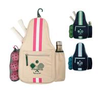 Overserved Sports Co. Pickleball Bag, Pickleball Bag for Women, Pickleball Paddle Bags, with Fence Hook, Water Bottle Holder, and Secure Space for Balls, Great Gift Green and Pink Classic Style.