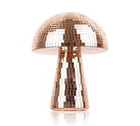 Oversevenls Mushroom Disco Balls 15 x 18 cm - Mirror Ball Decoration for Parties, DJ, Weddings and Home (Pale Pink)