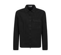 STONE ISLAND Mens Brushed Organic Cotton Canvas 'Old' Effect Overshirt - Colour: V0129 Black - Size: Large