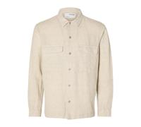 Overshirt Selected Mads-linen Beige XL
