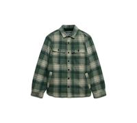 Borg Lined Miller Overshirt Green Check XL