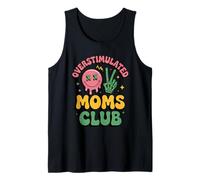 Oversimulated Moms Club Funny Mom Life Mom Humor Fun Tank Top