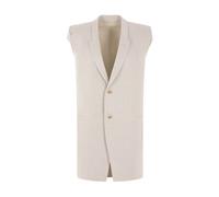 Oversize Denim Cotton Ivory Jacket - female - Rick Owens - Waistcoats - Beige - S - Jackets S