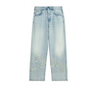 Oversize Flames Jeans - male - BARROW - Straight Fit Jeans - Blue - W34 - Jeans W34