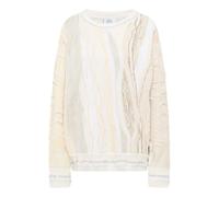 Oversize Knit Jumper - female - Carlo Colucci - Round-neck Knitwear - White - L - Knitwear L