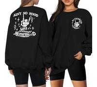 Oversize Mama Sweatshirts for Women Mom Graohic Sweatshirt Mommy Outfits Crewneck Tee Shirts Loose Long Sleeve Pullover Tops, Black, XXL