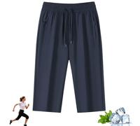 Oversize Shorts for Senior Women Ice Silk Cooling Quick Drying Stretch Sport Workout Shorts Plus Size Breathable Lightweight Comfortable Gym Pants Sleep Loungewear with Pockets Running Training S M L