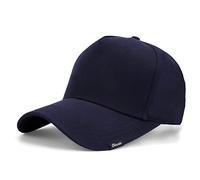 Oversize XXL Baseball Cap for Men, Extra Large Hat for Big Heads 23.6"-25.6", Plus Size Structured Dad Trucker Hats, Cotton - Navy, One size