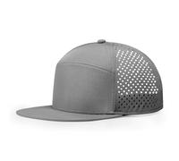 Oversize XXL Blank Flatbill Mesh Snapback Cap for Big Head 23.6"-25.6" Extra Large 6 Panel Camper Style Hat Baseball Cap, A - Light Grey, XXL