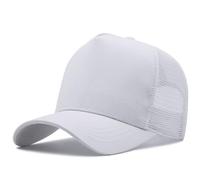 Oversize XXL Mesh Trucker Hat for Men Big Head Hats High Crown Baseball Cap Adjustable 23.6"-25.6" (UK, Alpha, One Size, White)