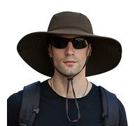 【Oversize XXL】 Sun Hat for Men,【UPF50+Waterproof Wide-Brim】 Boonie-Hat Sun-Hat Fishing-Hat for Safari Hiking Beach Garden, Xxl-brown, XL-XXL