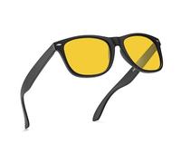 Oversized 155mm Polarized Sunglasses for Men Big Wide Head TR90 Ultralight UV400 Protection, Matte Black | Polarized Hd Night Driving Yellow, Extra Large Fit