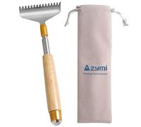 Oversized Back Scratcher, Azymi Long Back Scratcher for Women Men with Wooden Handle/Roll Ball/Wider 15-Teeth Claw Heavy-Duty Manual Metal Back Head Scratcher