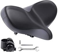Oversized Bicycle Saddle Comfortable Memory Foam Padded Soft Replacement Bike Saddle Cushion Waterproof Black Universal