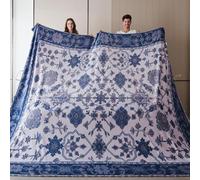 Oversized Blanket 120x120 Inches, Extra Large Giant 10x10 for Bed,Seamless, Sofa, Travel, and Camping - Big Large King Blanket, Fits The Whole Family, Outdoor Use, Navy Blue-1 Diamond