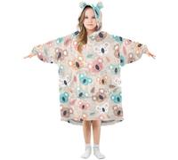 Oversized Blanket Hoodie for Kids Adult Girls Boys, Fleece Hoodie Blanket Cartoon Koala Cute Super Warm Plush Wearable Blanket Hoodie Sweatshirt with Roomy Pocket, Large