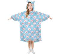 Oversized Blanket Hoodie for Kids Adult Girls Boys, Fleece Hoodie Blanket Cute Pig Warm Plush Wearable Blanket Hoodie Sweatshirt with Roomy Pocket, Large