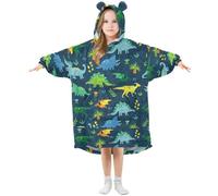 Oversized Blanket Hoodie for Kids Adult Girls Boys, Fleece Hoodie Blanket Dinosaur Super Warm Plush Wearable Blanket Hoodie Sweatshirt with Roomy Pocket, Medium