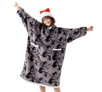 Oversized Blanket Hoodie, Long Tie Dye Giant Wearable Blanket, Ultra Soft Sherpa Fleece Oversized Hoodie With Two Pockets, Warm Cozy Oodies for Women Men Girls Boys Adults-One Size Fits All