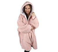 Oversized Blanket Hoodie, Teddy Fleece Hoodie Blanket, Hooded Blanket, Comfy & Fluffy, Snuggle, Wearable Blanket Women UK, Oversize Jumper, Zip Up Hoodie, The Big Softy Blush Pink