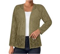 Oversized Cardigan For Women Shrug Jacquard Jacket Plus Size Jumper Sweaters Lace Hollow Out Long Sleeve Kimono Thin Solid Color Open Front Plus Size Shrugs And Boleros Light Weight Cover Up